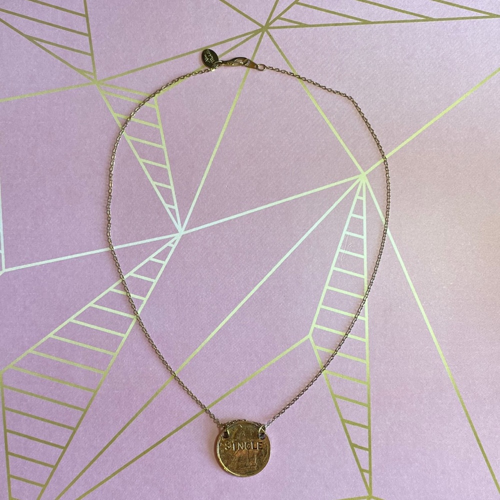 Alisa Michelle Single Taken Coin Necklace - Picture 3 of 6